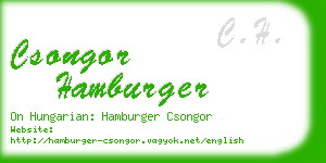 csongor hamburger business card